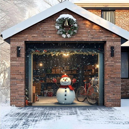 Snowy The Snowman Christmas Garage Door Covers D484