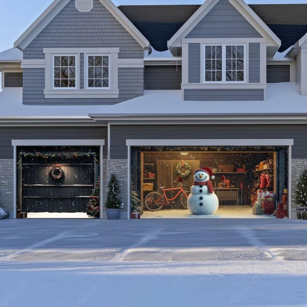 Snowy The Snowman Christmas Garage Door Covers D484
