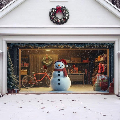 Snowy The Snowman Christmas Garage Door Covers D484