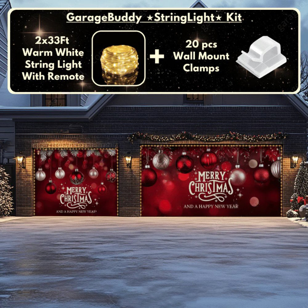 Christmas Ornaments & HNY Christmas Garage Door Covers D485