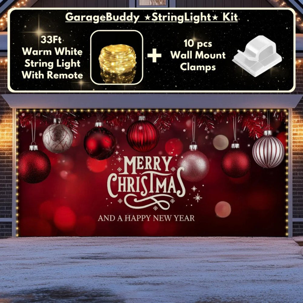 Christmas Ornaments & HNY Christmas Garage Door Covers D485