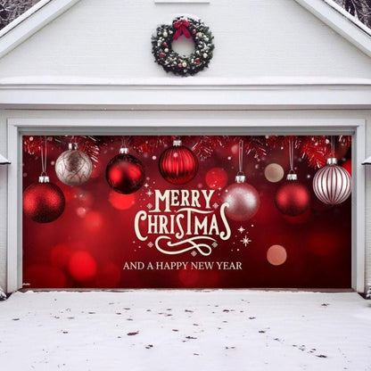 Christmas Ornaments & HNY Christmas Garage Door Covers D485