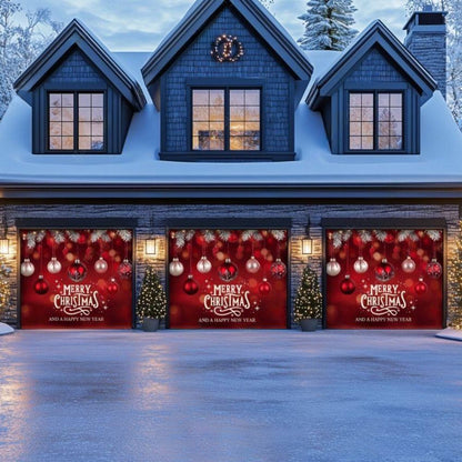 Christmas Ornaments & HNY Christmas Garage Door Covers D485