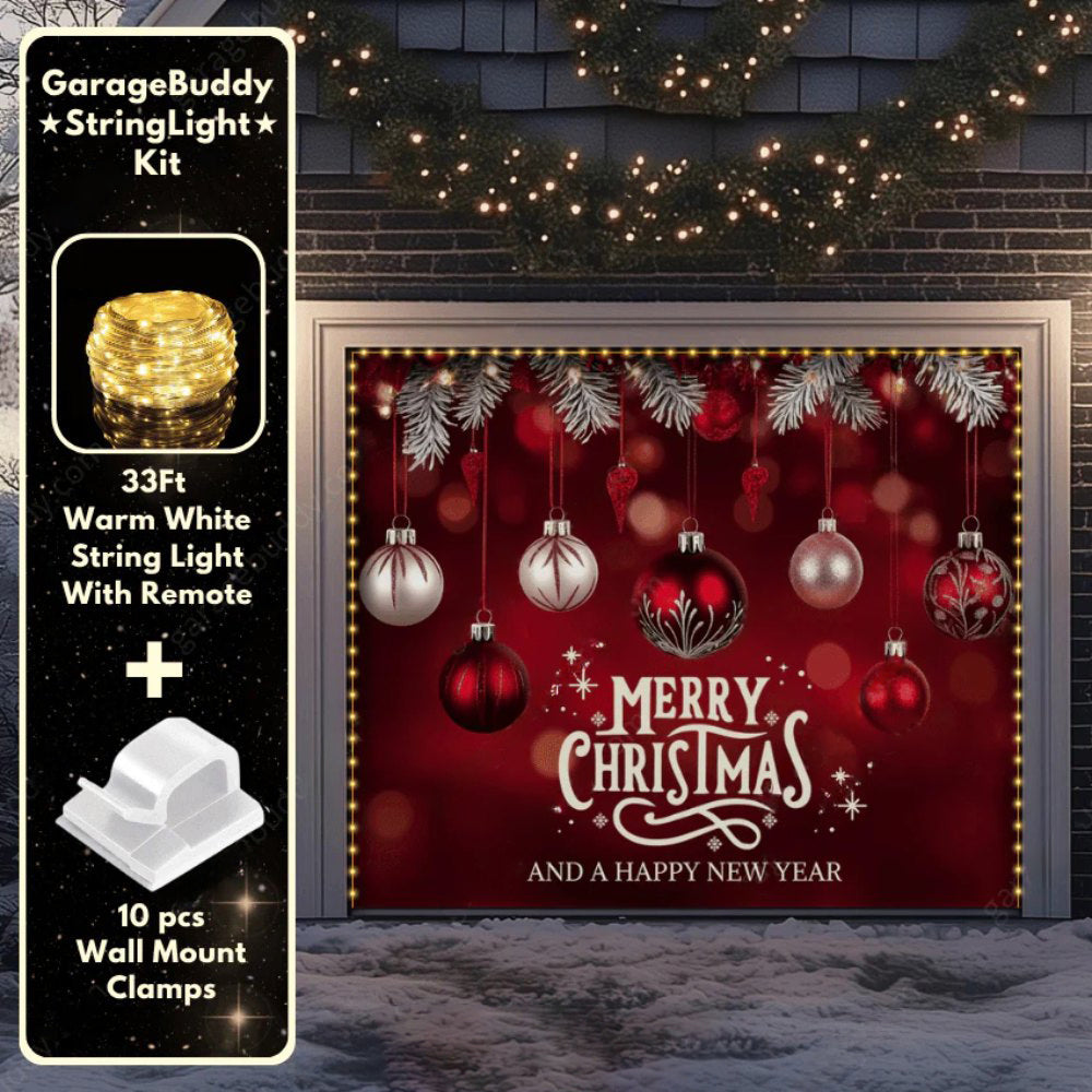 Christmas Ornaments & HNY Christmas Garage Door Covers D485