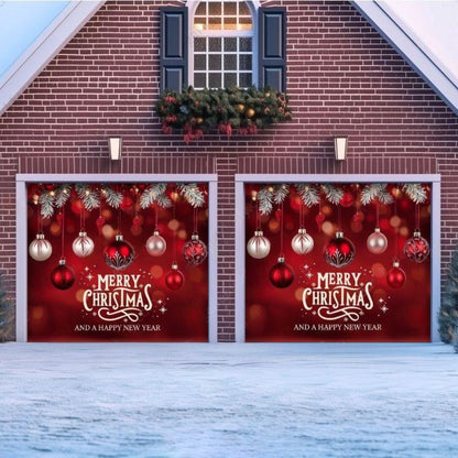 Christmas Ornaments & HNY Christmas Garage Door Covers D485