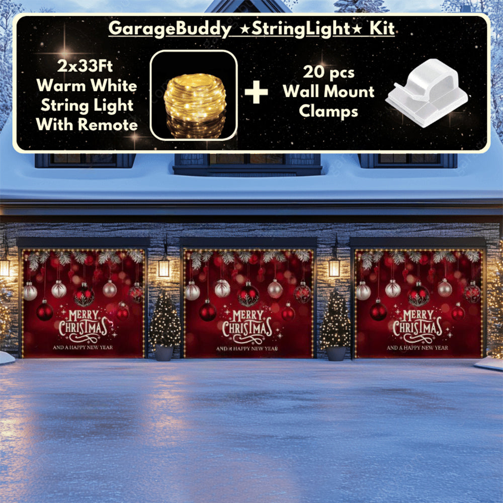 Christmas Ornaments & HNY Christmas Garage Door Covers D485