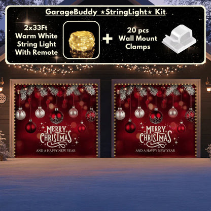 Christmas Ornaments & HNY Christmas Garage Door Covers D485