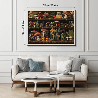 Mushroom Bookshelf Puzzle 1000-Piece