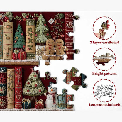 Christmas Bookshelf Puzzle 1000-Piece