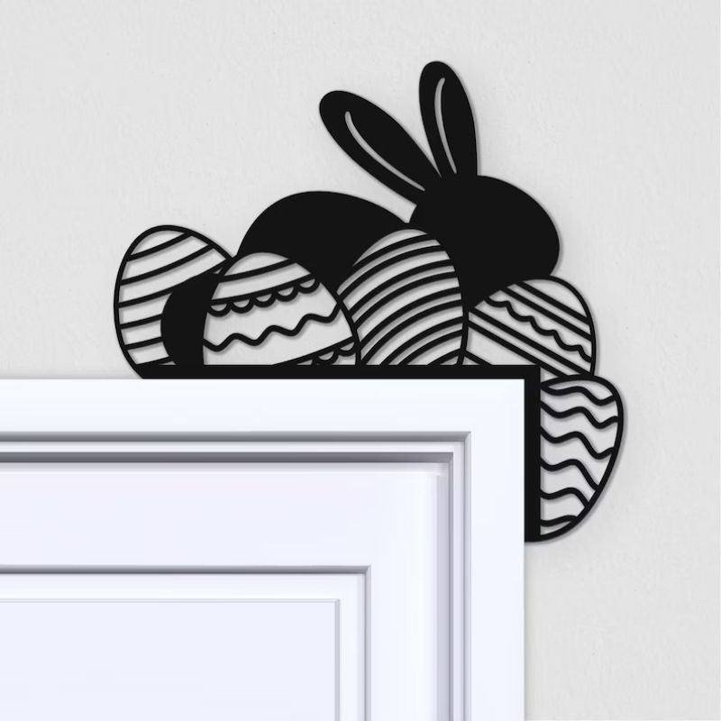 Easter Bunny Metal Door Topper DT052