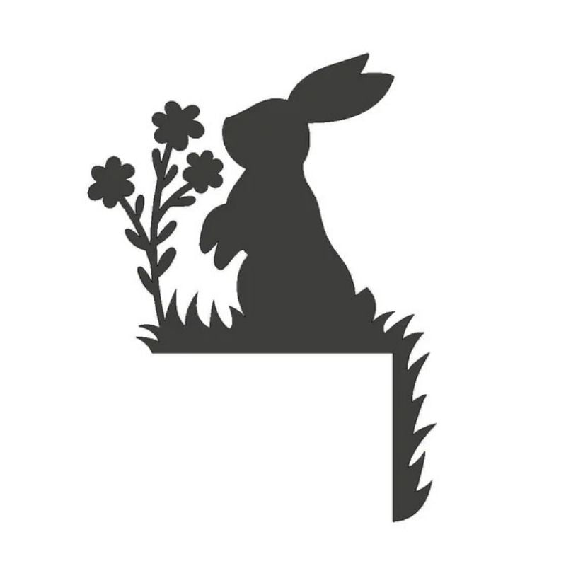 Easter Rabbit Metal Door Topper DT056