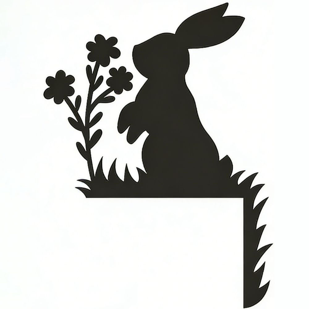 Easter Rabbit Metal Door Topper DT056