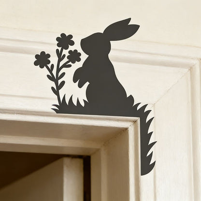 Easter Rabbit Metal Door Topper DT056