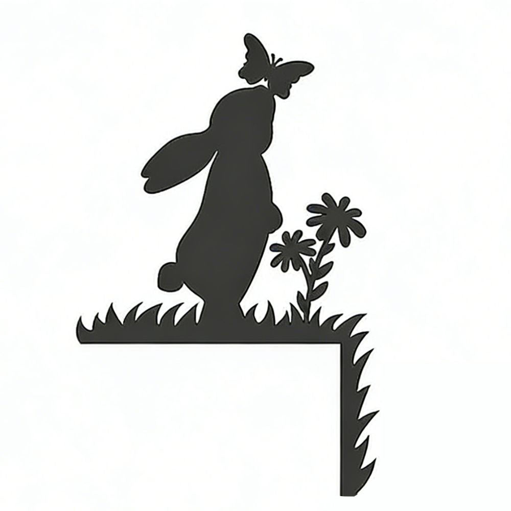 Easter Rabbit Metal Door Topper DT055