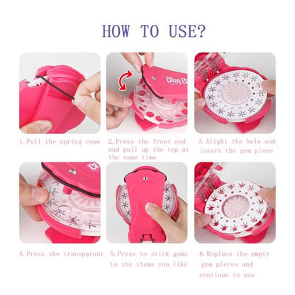 ✨Glitter Diamond Styling Tools Hair Gemstone Styling Set - No Heat Required Hair Styling Accessories