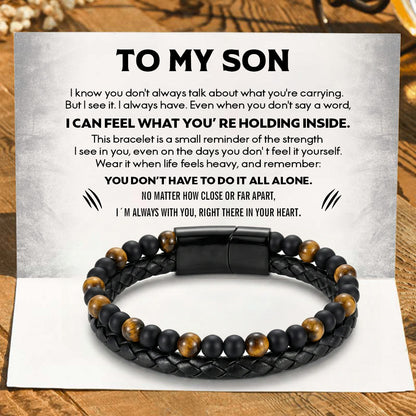 To My Son - Tiger Eye Protection Bracelet