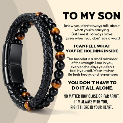 To My Son - Tiger Eye Protection Bracelet