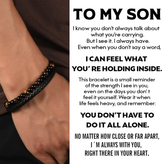 To My Son - Tiger Eye Protection Bracelet