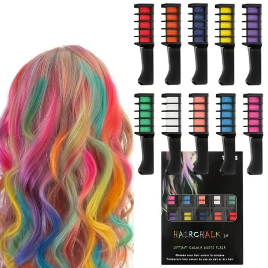 Festive Fun Hair Chalk Combs 🌈