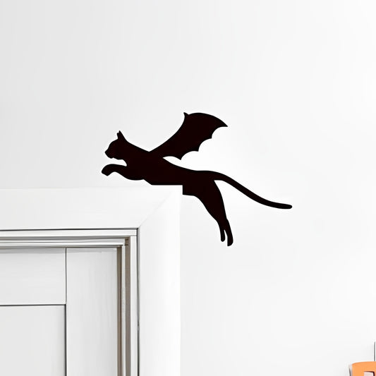 Flying Cat Metal Door Topper DT096