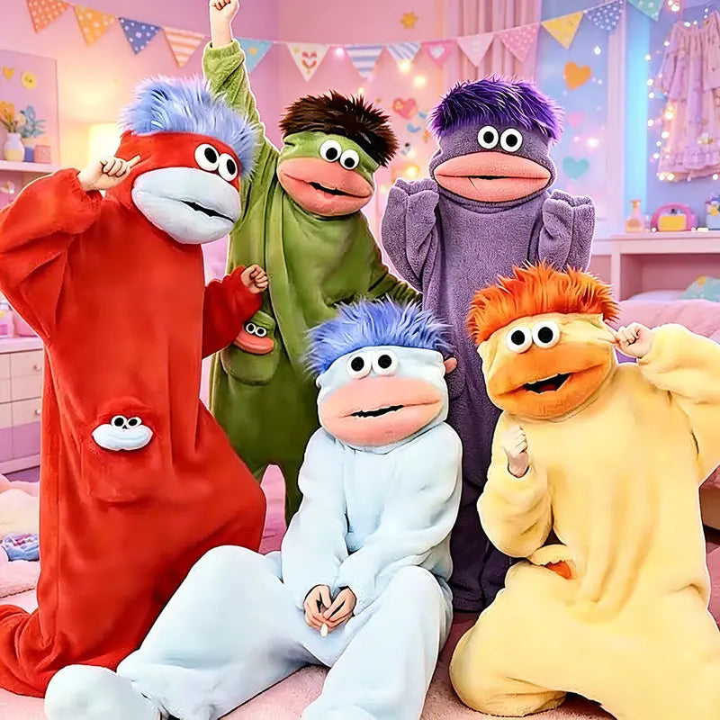 Funny Monster Hooded Fleece Robe