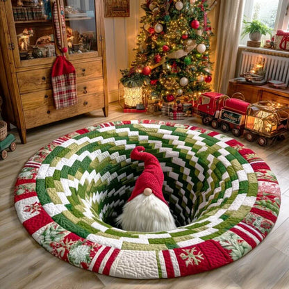Gnome Vortex 3D Illusion Round Rug - H734