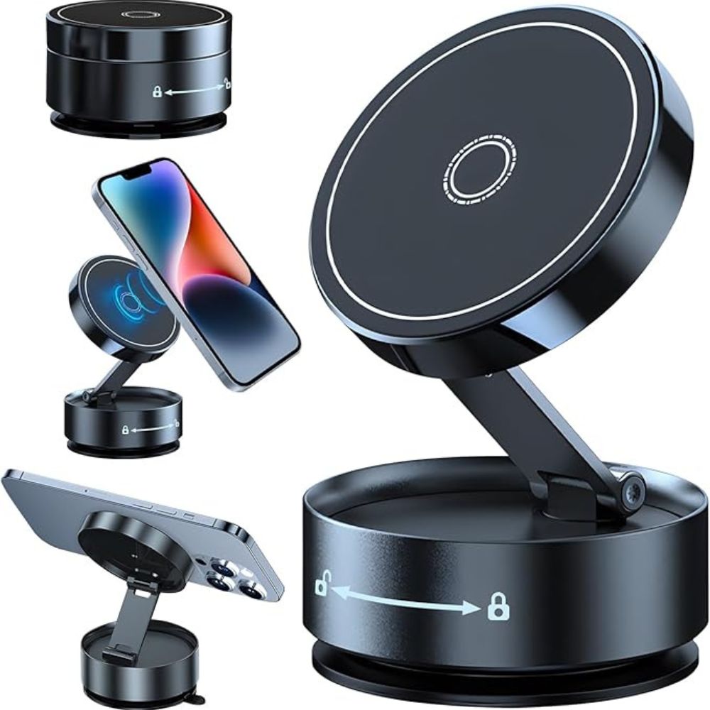 Multifunctional Car Phone Holder - Foldable And Retractable Magnetic Phone Holder