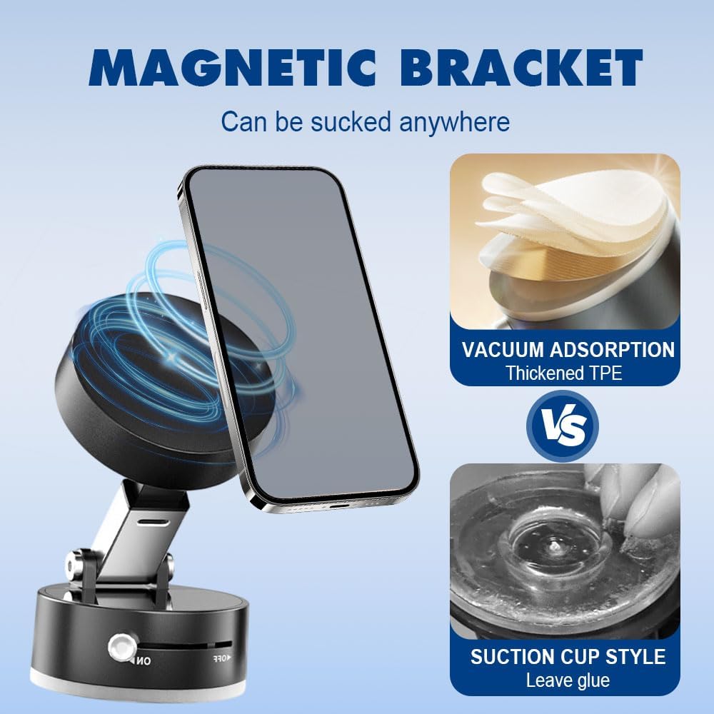 Multifunctional Car Phone Holder - Foldable And Retractable Magnetic Phone Holder