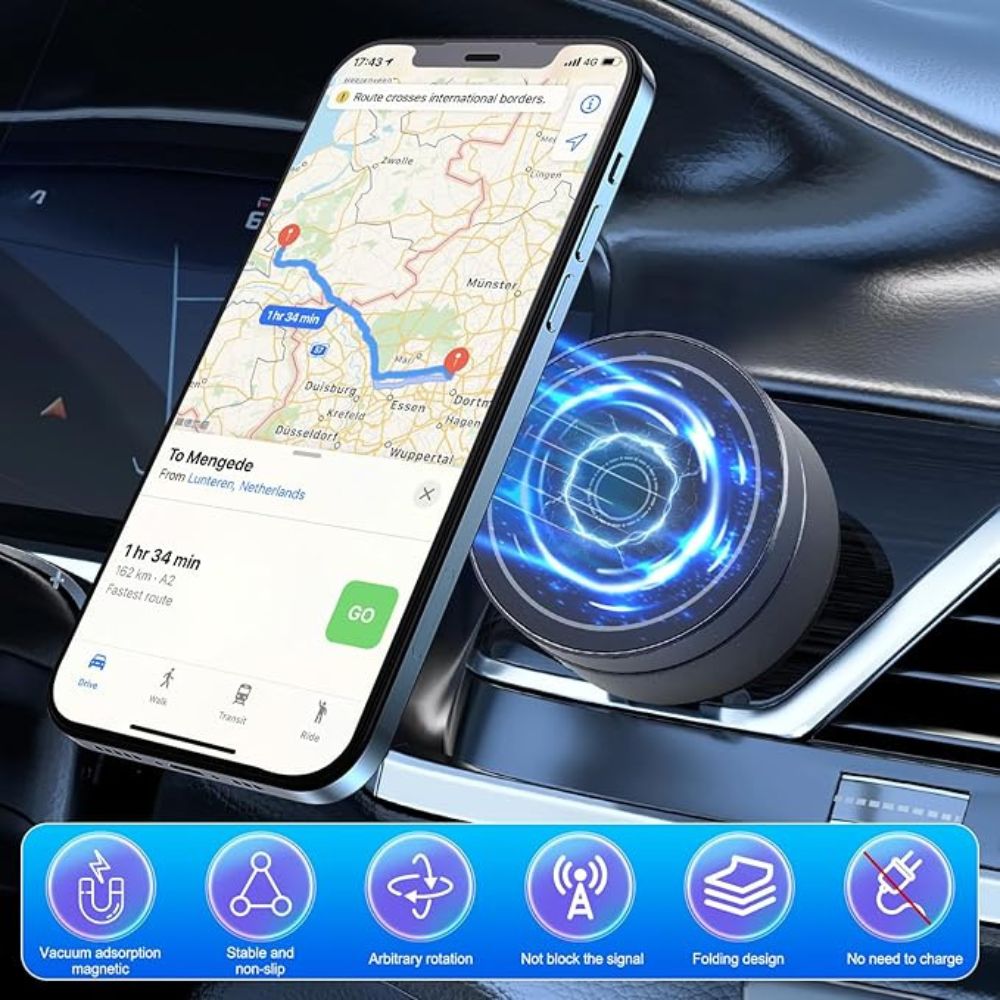 Multifunctional Car Phone Holder - Foldable And Retractable Magnetic Phone Holder
