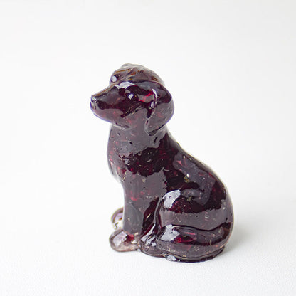 Handmade Natural Crystal Gemstone Sitting Dog