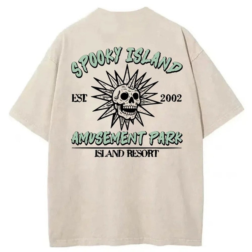Spooky Island Cartoon Halloween T-Shirt
