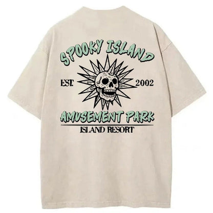Spooky Island Cartoon Halloween T-Shirt