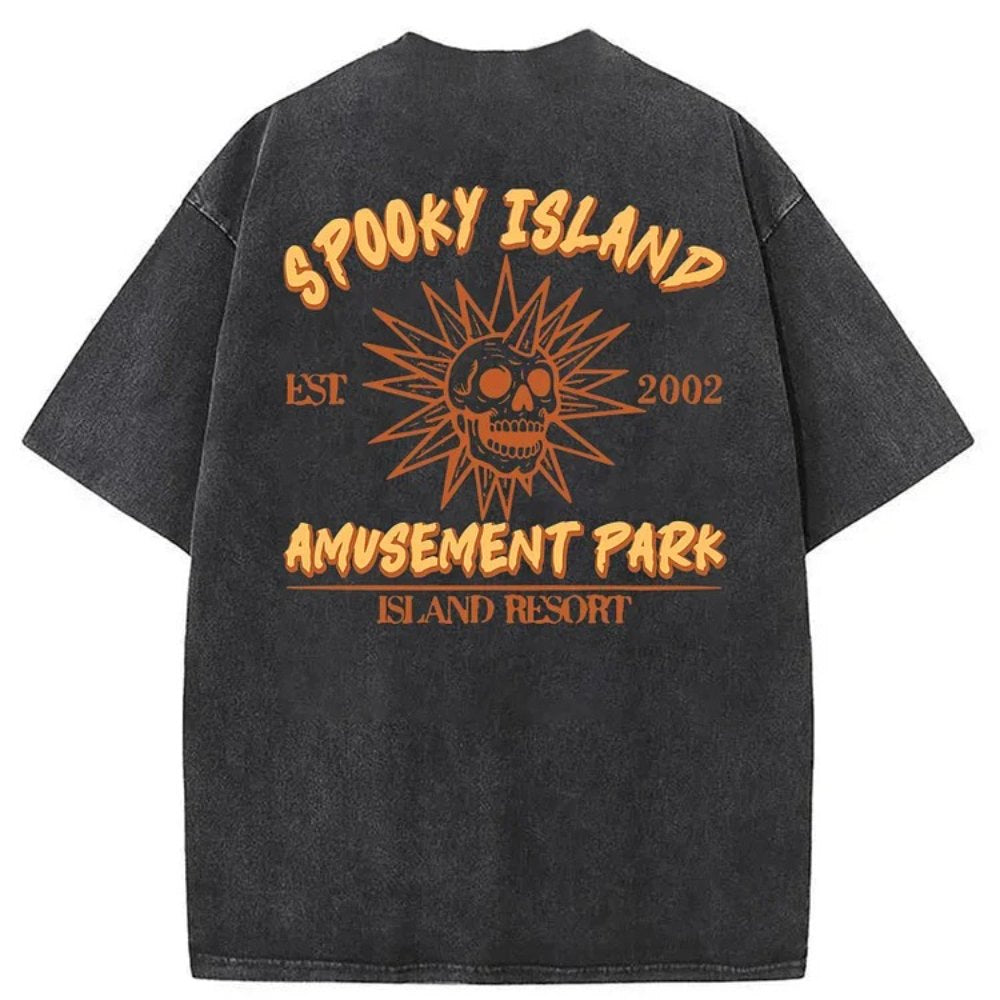 Spooky Island Cartoon Halloween T-Shirt
