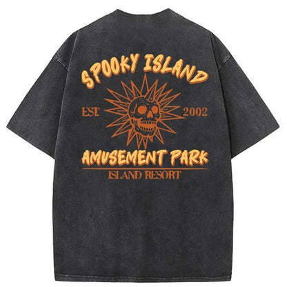 Spooky Island Cartoon Halloween T-Shirt