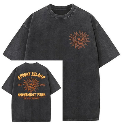 Spooky Island Cartoon Halloween T-Shirt