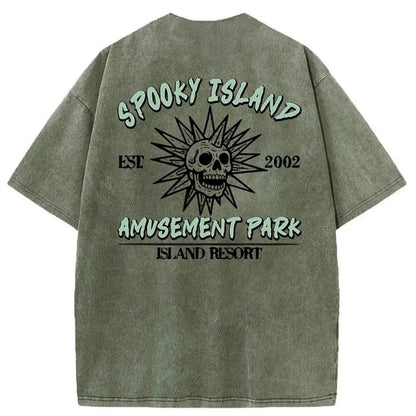Spooky Island Cartoon Halloween T-Shirt