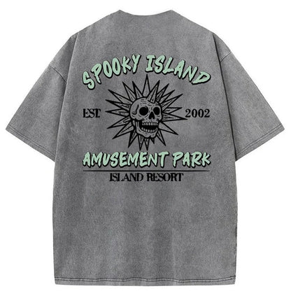 Spooky Island Cartoon Halloween T-Shirt