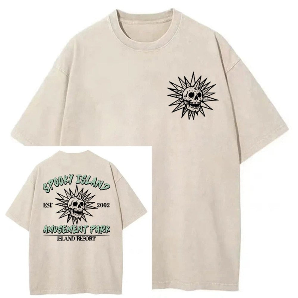 Spooky Island Cartoon Halloween T-Shirt