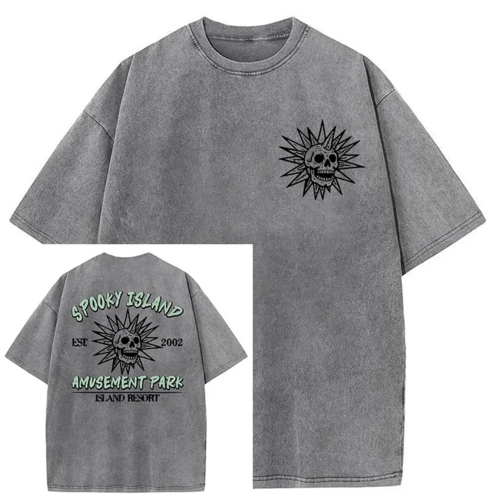 Spooky Island Cartoon Halloween T-Shirt