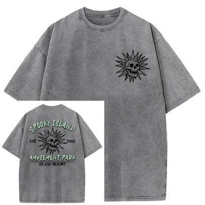 Spooky Island Cartoon Halloween T-Shirt