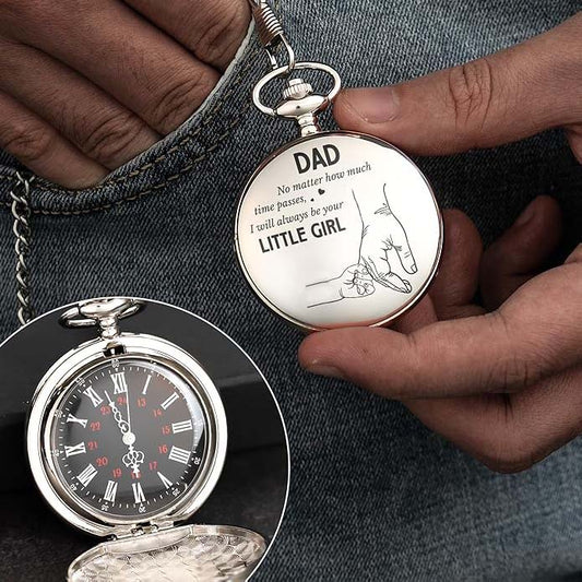 Luxury Vintage Pocket Watch For Dad - I Will Always Be Your Little Girl