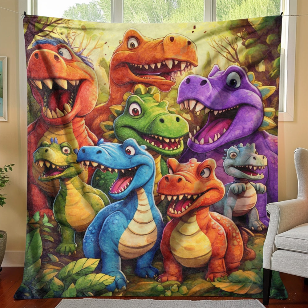 Cute Dinosaurs Blanket - H480 - Premium Blanket
