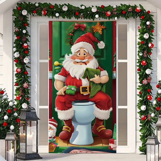 Christmas Front Door Decoration - Funny Santa - H520