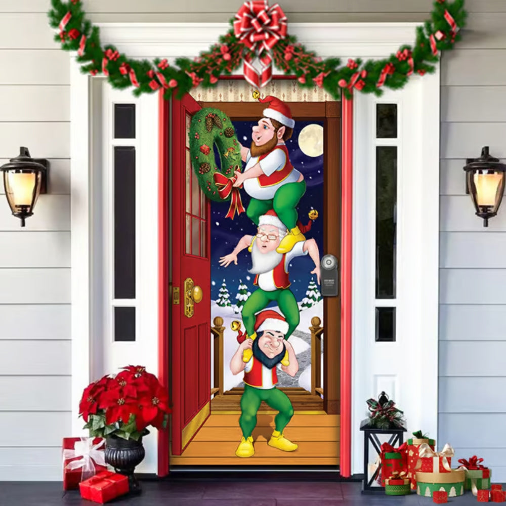 Christmas Front Door Decoration - Three Dwarfs - H527