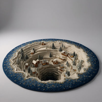Christmas Village Canyon Round Rug - H563