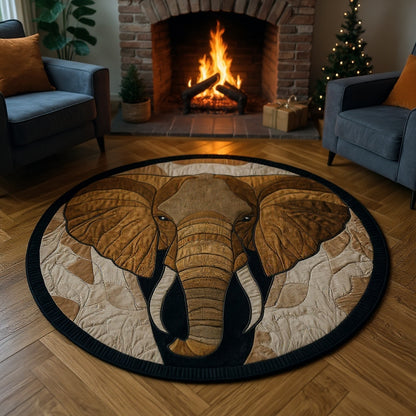 Wild Nature Elephant Round Rug - H564