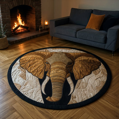 Wild Nature Elephant Round Rug - H564