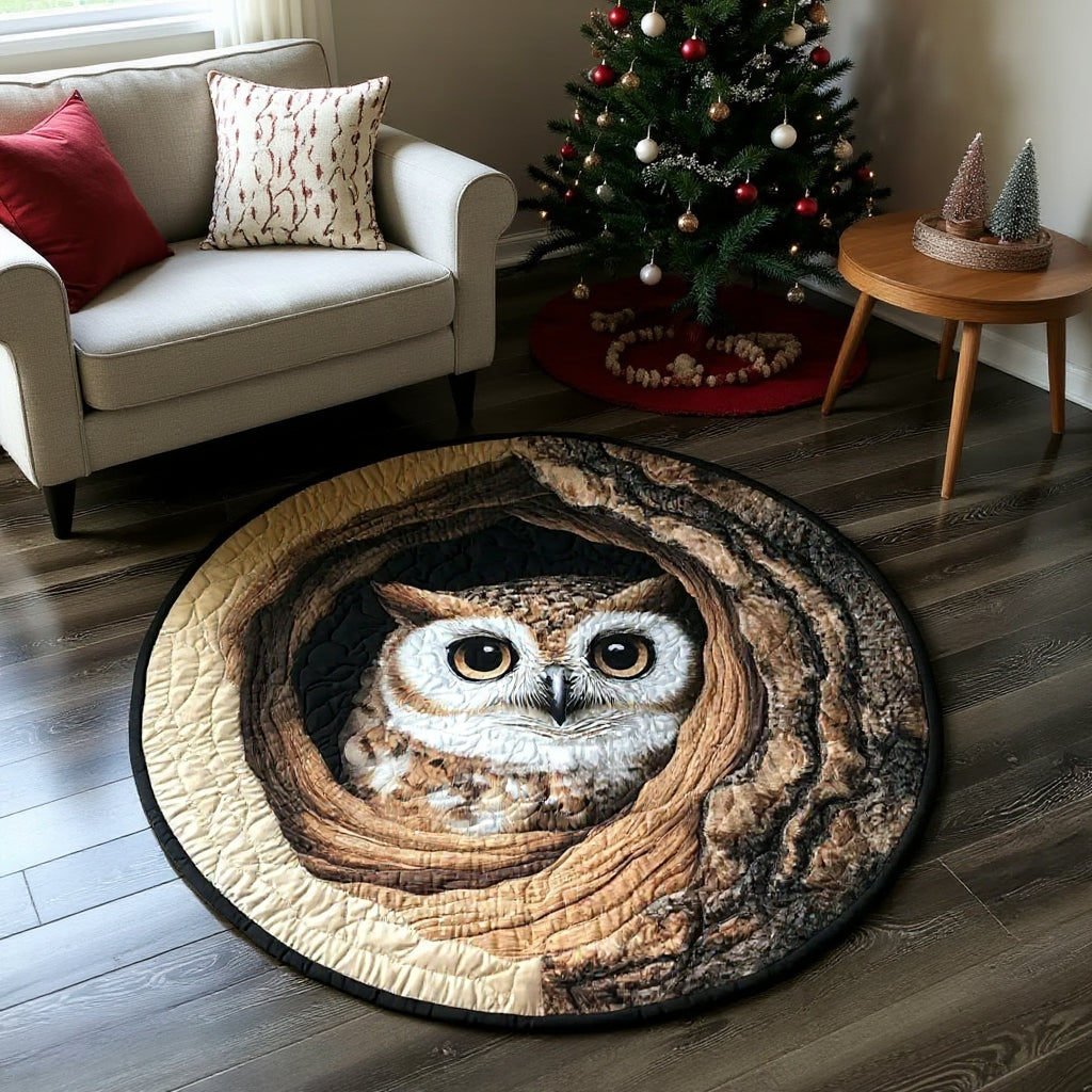 Woodland Watcher Owl Round Rug - H565