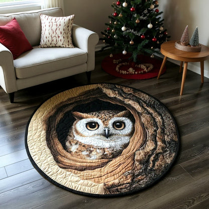 Woodland Watcher Owl Round Rug - H565