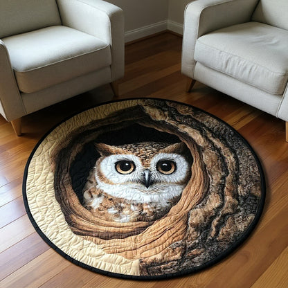 Woodland Watcher Owl Round Rug - H565